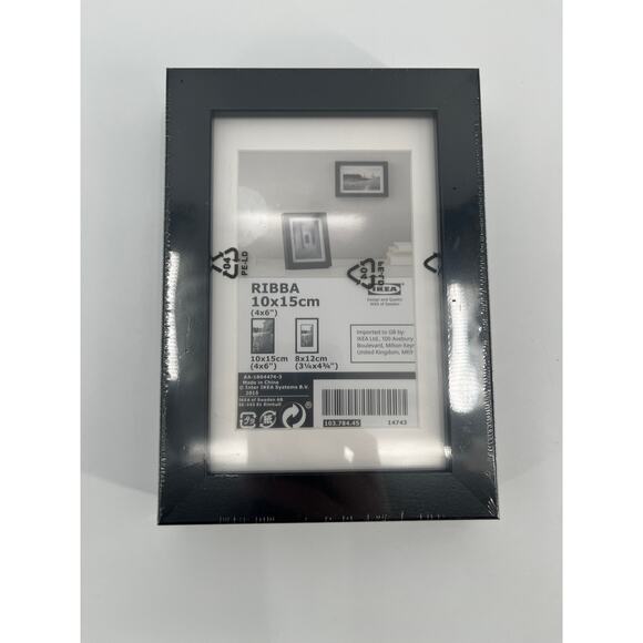 Ikea Ribba 4"x6" Black Picture Frame 103.784.45 Discontinued - Picture 1 of 4
